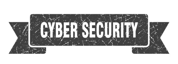 Cinta Seguridad Cibernética Signo Banda Grunge Seguridad Cibernética Banner Seguridad — Vector de stock