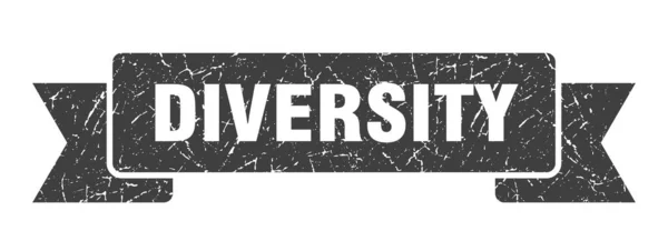 Κορδέλα Ποικιλομορφίας Ποικιλότητα Grunge Μπάντα Υπογράψει Banner Ποικιλομορφίας — Διανυσματικό Αρχείο