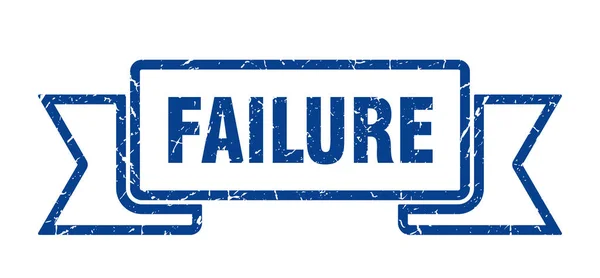 Başarısızlık Kurdelesi Başarısız Grunge Bant Işareti Başarısızlık Pankartı — Stok Vektör