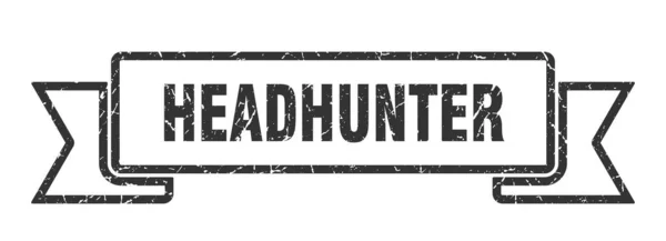 Headhunter Schleife Headhunter Grunge Band Zeichen Headhunter Banner — Stockvektor