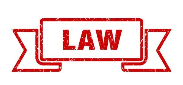 Νομική Κορδέλα Υπογραφή Μπάντας Του Νόμου Grunge Banner Δικαίου — Διανυσματικό Αρχείο
