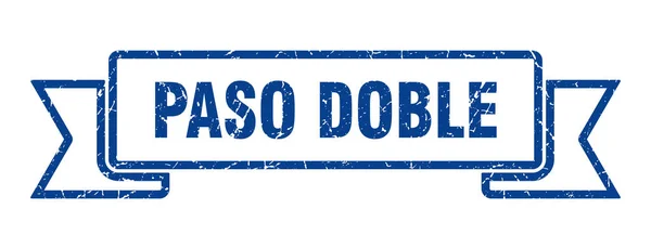 Paso Doble Ribbon Paso Doble Grunge Band Sign Paso Doble — Stockový vektor