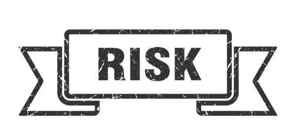 Risk Ribbon Risk Grunge Band Sign Risk Banner — Stock Vector