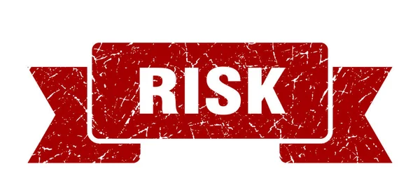 Riskantní Stuha Riskantní Nápis Kapely Rizikový Nápis — Stockový vektor