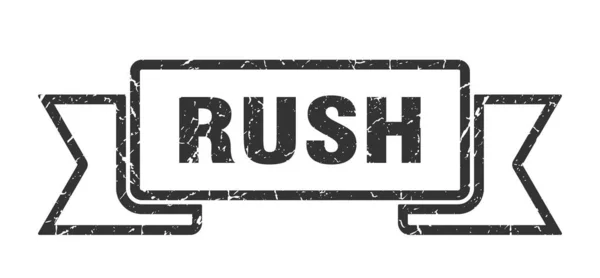 Nastro Corsa Autografo Della Band Rush Grunge Banner Rush — Vettoriale Stock