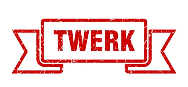 Тверковая Лента Знак Гранж Группы Twerk Тверское Знамя — стоковый вектор