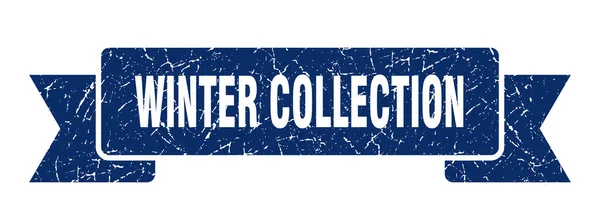 Nastro Collezione Invernale Collezione Invernale Grunge Band Segno Banner Collezione — Vettoriale Stock