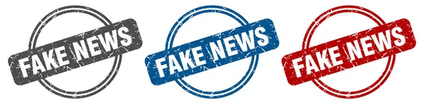 Nep Nieuwszegel Nep Nieuwsbord Fake News Label Set — Stockvector