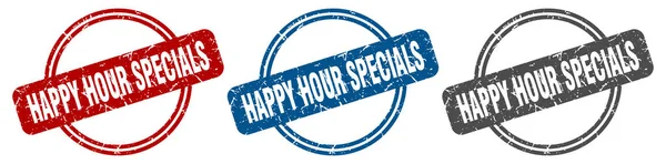 Sello Especial Happy Hour Signo Especial Hora Feliz Happy Hour — Archivo Imágenes Vectoriales