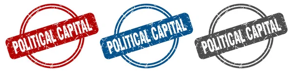 Timbre Capital Politique Signe Capital Politique Label Capital Politique — Image vectorielle