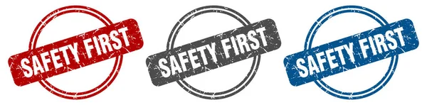 Säkerhet Första Stämpeln Första Varningssignalen Första Säkerhetsmärkning — Stock vektor