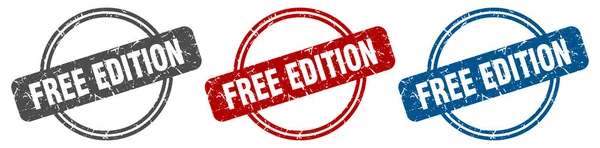 無料版スタンプ 無料版のサイン 無料版ラベルセット — ストックベクタ