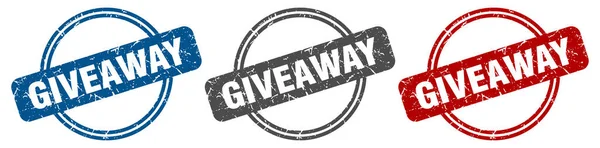 Een Weggeefstempel Weggeefteken Giveaway Etikettenset — Stockvector