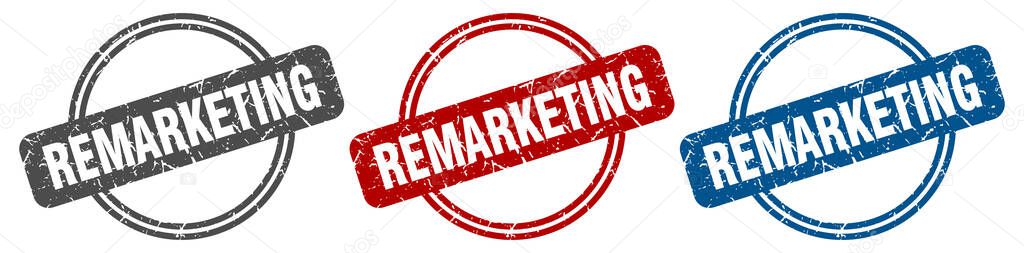 remarketing stamp. remarketing sign. remarketing label set