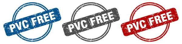 Timbre Pvc Gratuit Signe Libre Pvc Ensemble Étiquette Libre Pvc — Image vectorielle