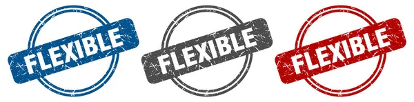 Flexibel Stämpel Flexibel Skylt Flexibelt Etikettset — Stock vektor