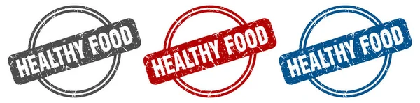 Stempel Für Gesunde Ernährung Zeichen Für Gesunde Ernährung Etikettenset Für — Stockvektor