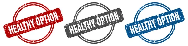 Stempel Gesunde Option Gesundes Optionsschild Etikettenset Für Gesunde Optionen — Stockvektor
