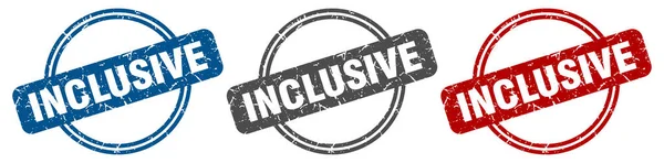 Inclusief Stempel Inclusief Bord Inclusief Etikettenset — Stockvector