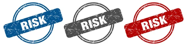 Risicostempel Risicoteken Risico Etiketten — Stockvector