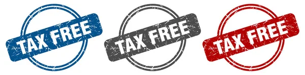 Штамп Налогов Знак Освобождения Налогов Набор Этикеток Tax Free — стоковый вектор