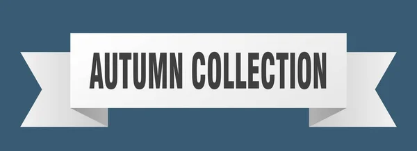 Herbstkollektionsband Herbst Sammlung Papierband Banner Zeichen — Stockvektor