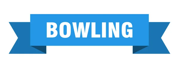 Bowlingband Vorhanden Bowling Papierband Banner Zeichen — Stockvektor