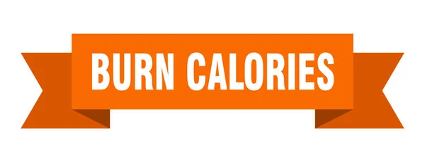 Kalorien Verbrennen Kalorien Verbrennen Papierband Banner Zeichen — Stockvektor