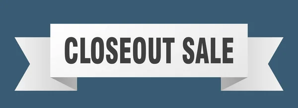Closeout Sale Ribbon Closeout Sale Paper Band Banner Sign — Stock Vector