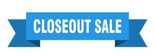 Closeout Sale Ribbon Closeout Sale Paper Band Banner Sign — Stock Vector