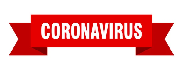 Coronavirus Band Banderollskylt För Coronavirus — Stock vektor