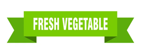 Čerstvá Zeleninová Stuha Čerstvý Nápis Zeleninovém Papíře — Stockový vektor