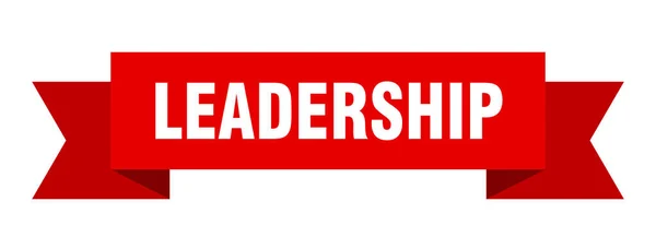 Leadership Ribbon Leadership Paper Band Banner Sign — Stock Vector