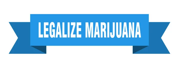 Legalizovat Stužku Marihuany Legalizovat Banner Papírové Kapely Marihuany — Stockový vektor