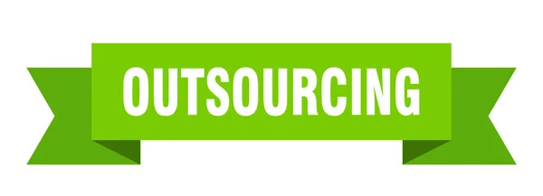 Nastro Outsourcing Outsourcing Cartellone Cartaceo Striscione — Vettoriale Stock