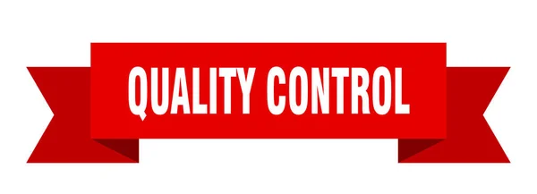 Fita Controle Qualidade Sinal Faixa Papel Controle Qualidade — Vetor de Stock