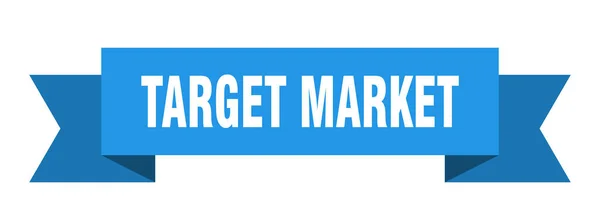 Target Market Ribbon Target Market Paper Band Banner Sign — Stock Vector