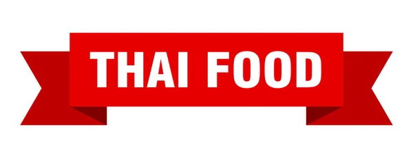 Thai Food Ribbon Thai Food Paper Band Banner Sign — Stock Vector