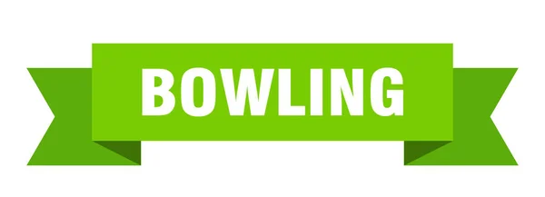 Bowlingband Vorhanden Bowling Papierband Banner Zeichen — Stockvektor