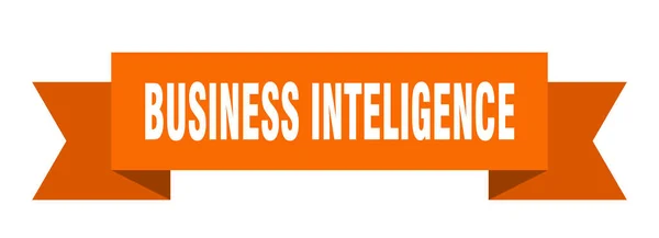 Fita Inteligência Negócios Sinal Banner Banda Papel Inteligente Negócios —  Vetores de Stock