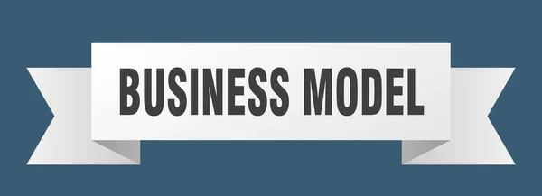 Zakelijk Model Lint Business Model Papieren Band Banner Teken — Stockvector
