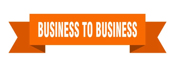 ビジネスリボン ビジネスからビジネスへ バンド横断幕サイン — ストックベクタ