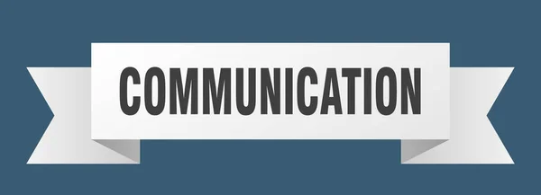 Communication Ribbon Communication Paper Band Banner Sign — Stock Vector