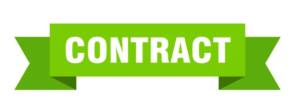 Ruban Contractuel Contrat Papier Bande Bannière Signe — Image vectorielle