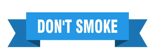 不要抽丝带 请勿吸烟纸带横幅标志 — 图库矢量图片