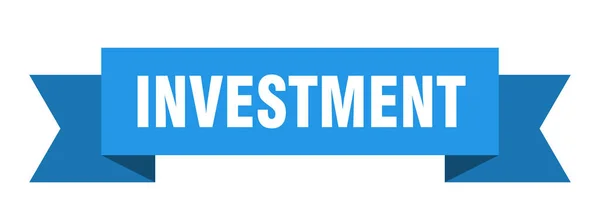 投资带 投资纸带横幅标志 — 图库矢量图片