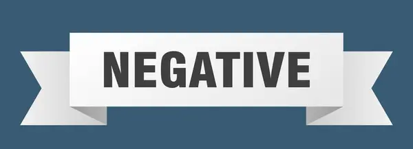 Cinta Negativa Signo Banner Banda Papel Negativo — Archivo Imágenes Vectoriales