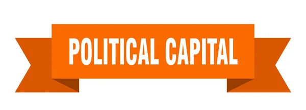 Cinta Capital Político Pancarta Banda Papel Capital Política — Vector de stock