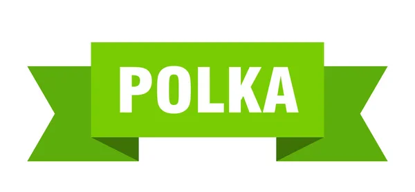 Polkaband Polka Papierband Banner Zeichen — Stockvektor