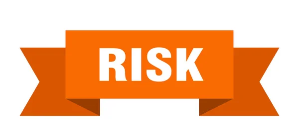 Riskantní Stuha Rizikový Papírový Nápis — Stockový vektor